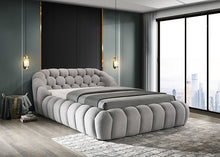 Load image into Gallery viewer, Newquay E.King &amp; Queen Bed White, Grey, &amp; Black