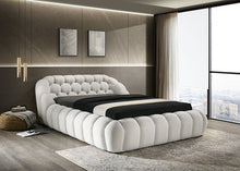 Load image into Gallery viewer, Newquay E.King &amp; Queen Bed White, Grey, &amp; Black