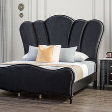 Load image into Gallery viewer, Melodi Parc E.King &amp; Queen Bed Black &amp; Silver