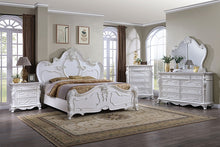 Load image into Gallery viewer, Roselli E.King &amp; Queen Bed White &amp; Chrome