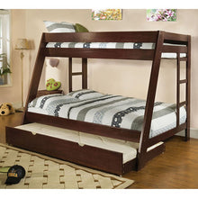 Load image into Gallery viewer, Arizona Dark Walnut Twin/Full Bunk Bed