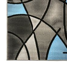 Load image into Gallery viewer, Sivas Area Rug Black &amp; Blue
