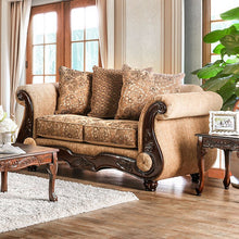 Load image into Gallery viewer, NICANOR Tan/Gold Love Seat