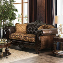 Load image into Gallery viewer, Quirino Tan/Dark Brown Love Seat